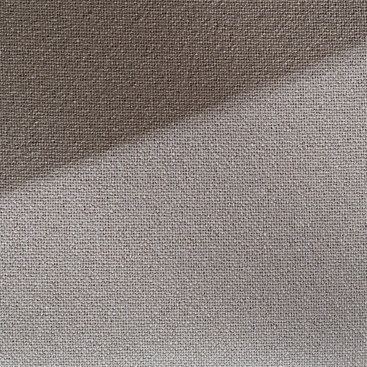 Scandinavische eetkamerstoel op wieltjes Runa gerecyclede stof grijs