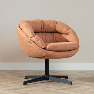 Draaifauteuil Porto linnen koper