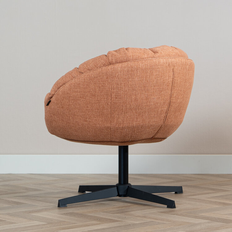 Draaifauteuil Porto linnen koper