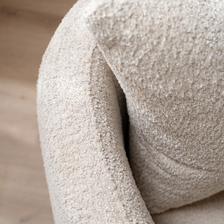 Teddy bouclé fauteuil Ruby beige