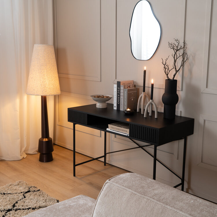 Bureau Maury zwart eiken 120x55x77 cm