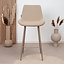 Scandinavische barkruk Maud gerecyclede stof taupe 74 cm