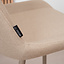 Scandinavische barkruk Maud gerecyclede stof taupe 74 cm