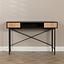 Bureau Maury zwart/blank eiken 120x55x77 cm