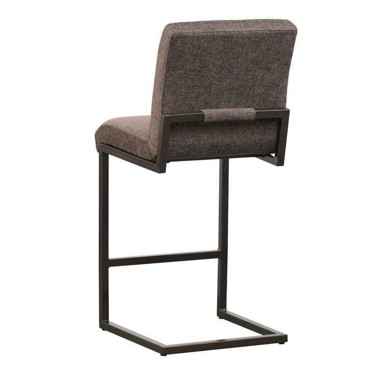 Velvet barkruk Lio bruin 70 cm