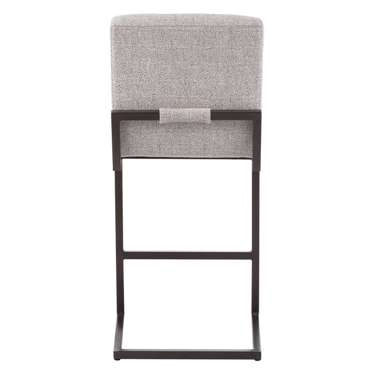 Barkruk Lio gemêleerde stof off white/bruin 70 cm