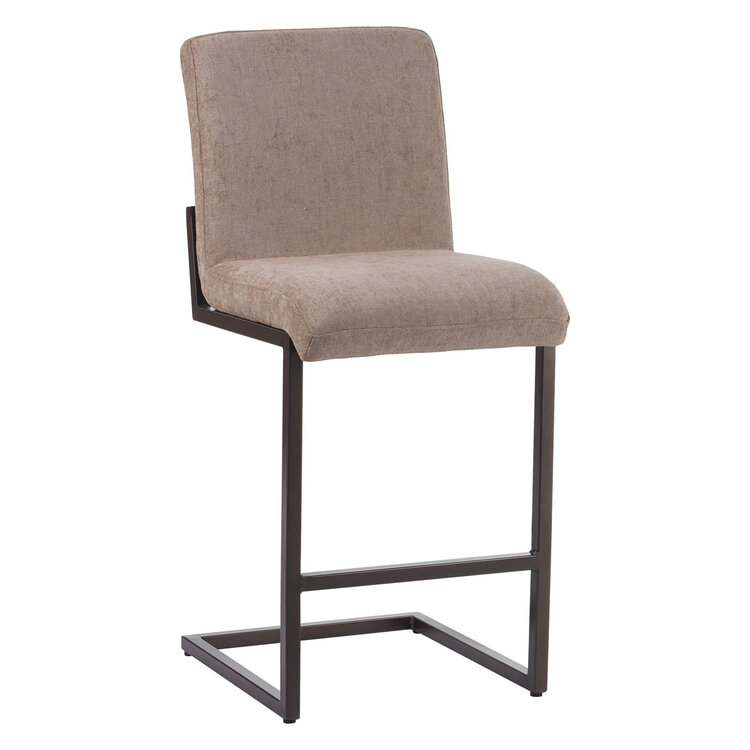 Velvet barkruk Lio taupe 70 cm