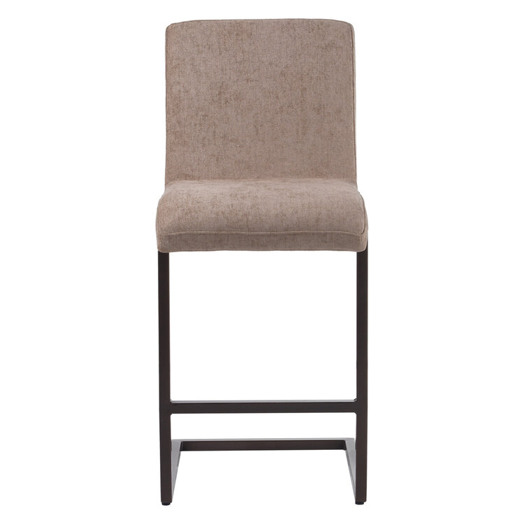 Velvet barkruk Lio taupe 70 cm