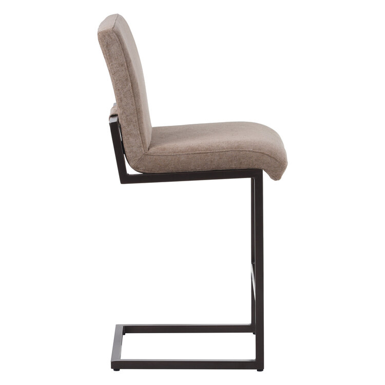 Velvet barkruk Lio taupe 70 cm