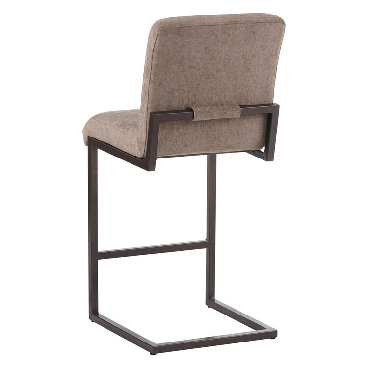 Velvet barkruk Lio taupe 70 cm
