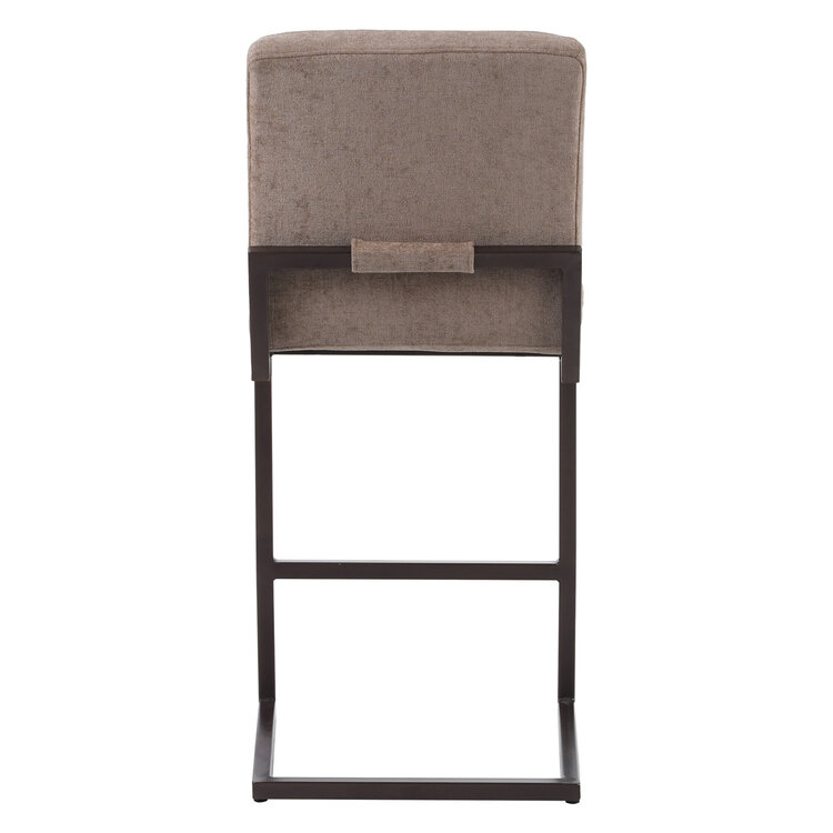Velvet barkruk Lio taupe 70 cm