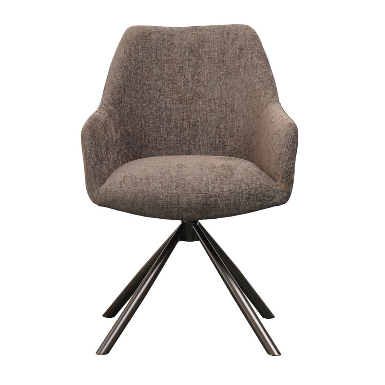 Eetkamerstoel Kay draaibaar bruin