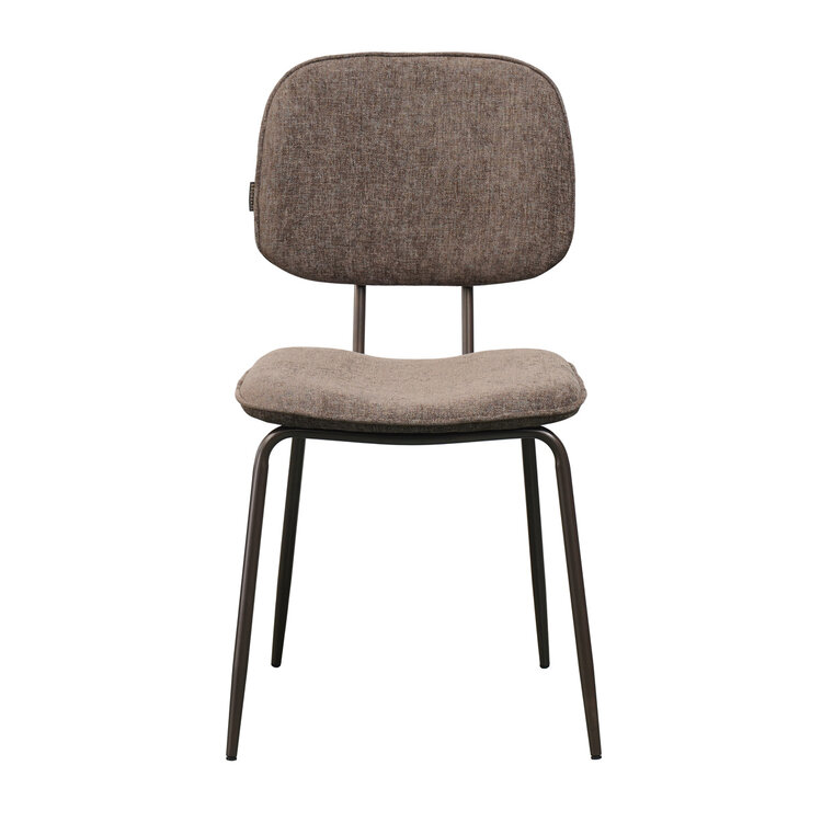 Velvet eetkamerstoel Javi bruin