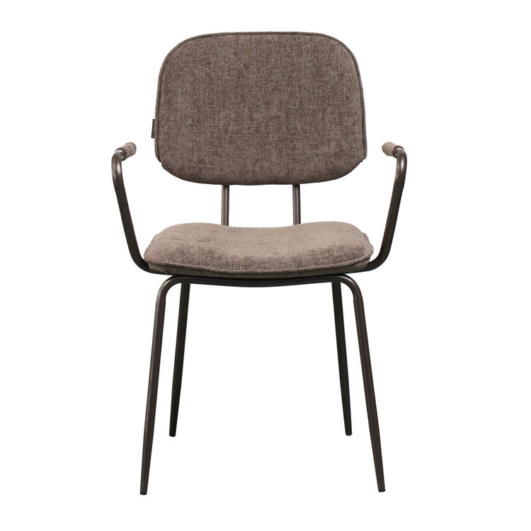 Velvet eetkamerstoel Jethro bruin