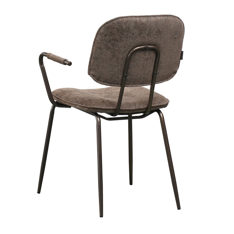 Velvet eetkamerstoel Jethro bruin