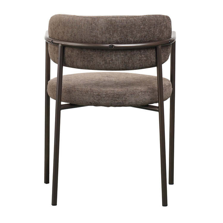 Velvet eetkamerstoel Gio bruin