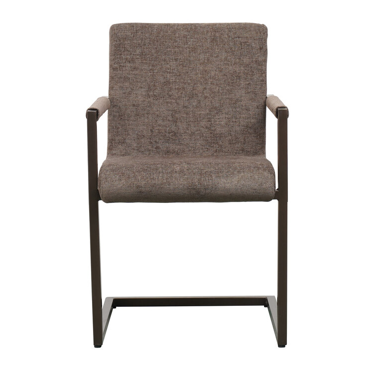 Velvet eetkamerstoel Lio bruin