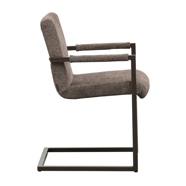 Velvet eetkamerstoel Lio bruin