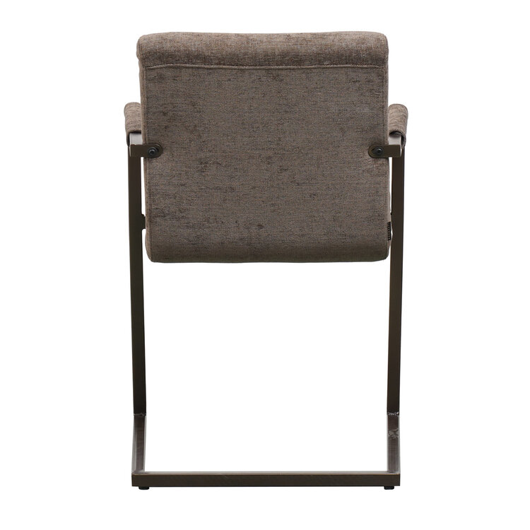 Velvet eetkamerstoel Lio bruin