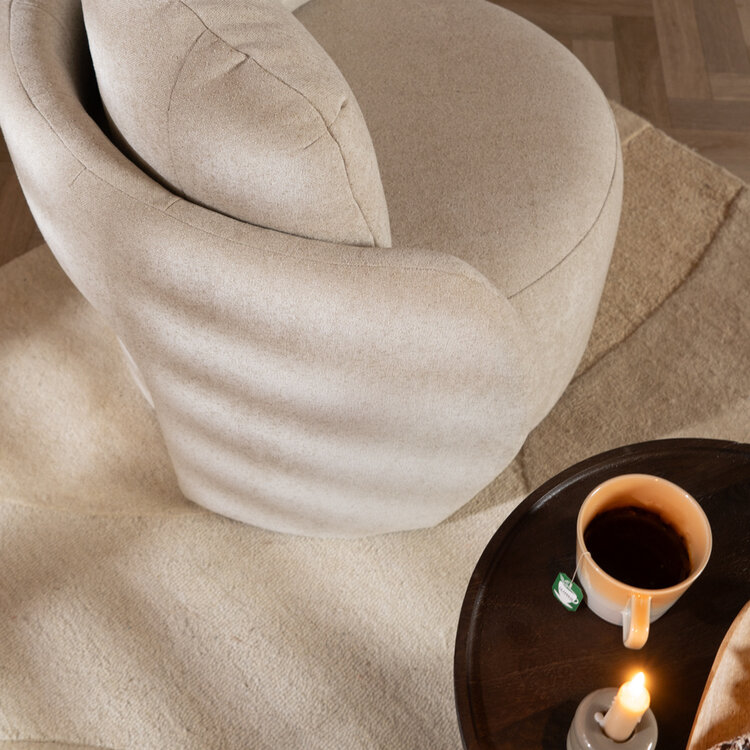 Fauteuil Cali chenille beige