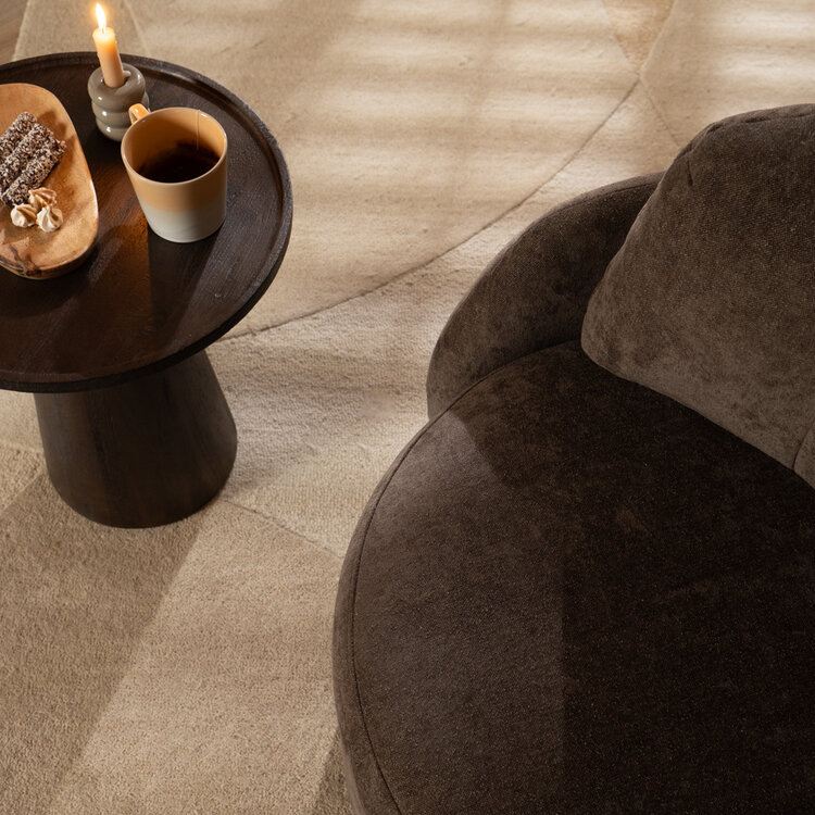 Fauteuil Cali chenille bruin