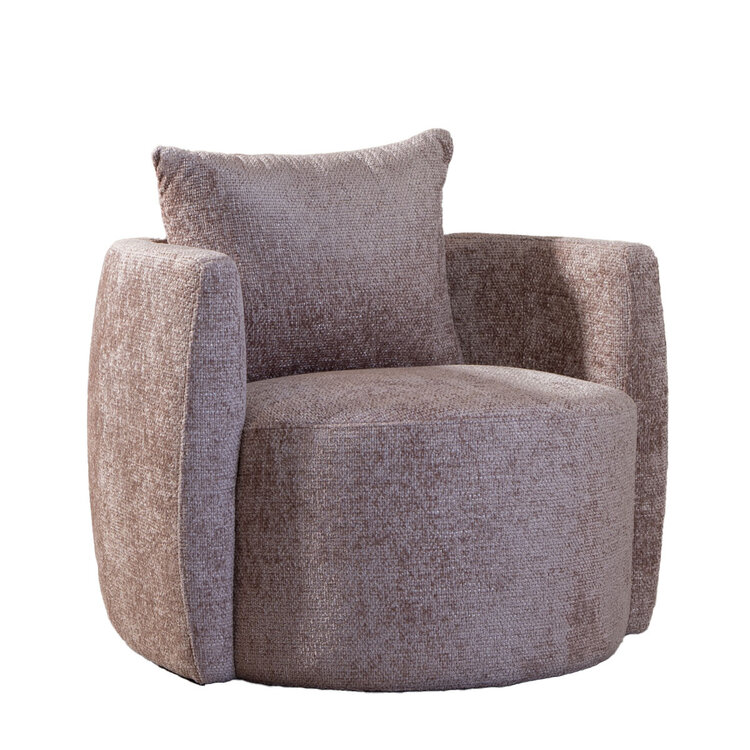 Fauteuil Ruby chenille stof roze