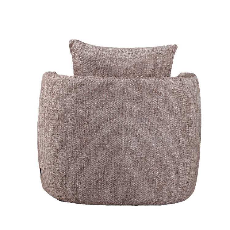 Fauteuil Ruby chenille stof roze