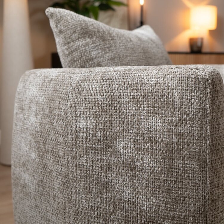 Fauteuil Ruby chenille stof taupe