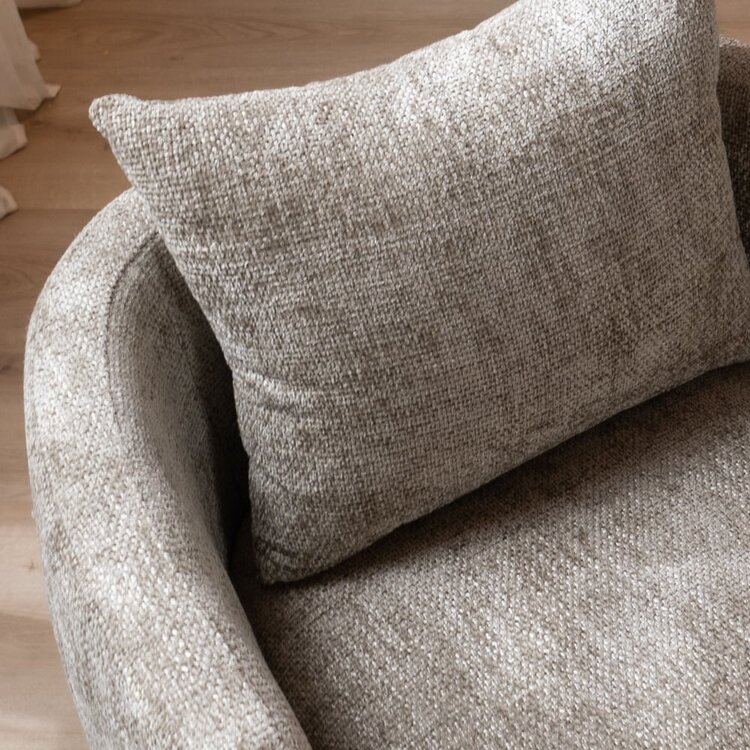 Fauteuil Ruby chenille stof taupe