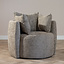 Fauteuil Ruby chenille stof taupe