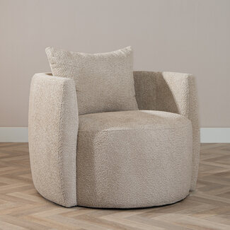 Teddy bouclé fauteuil Ruby beige