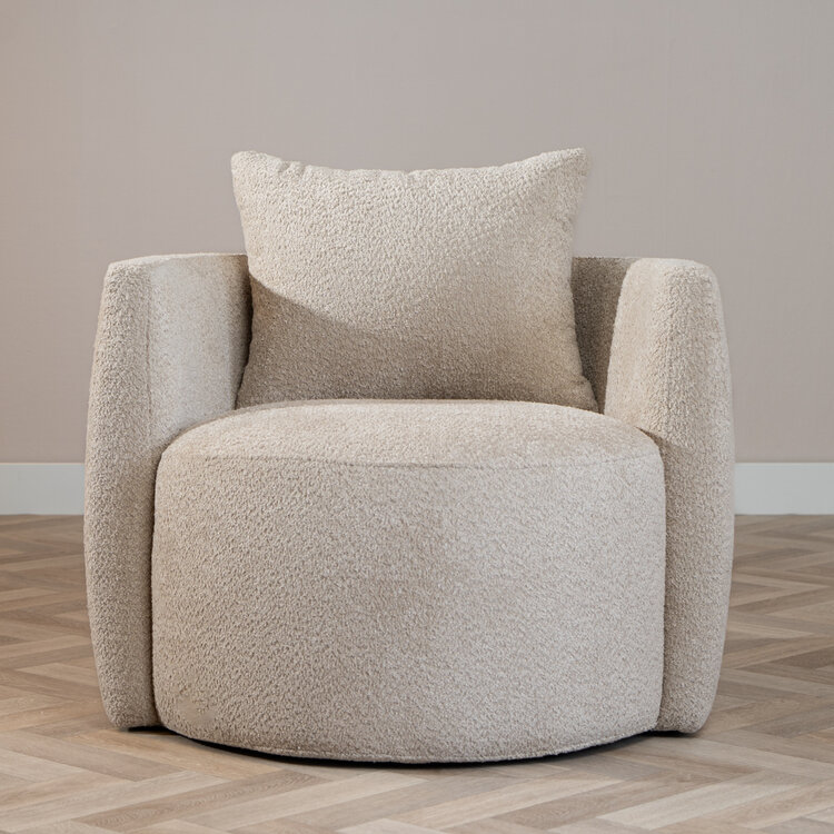 Teddy bouclé fauteuil Ruby beige
