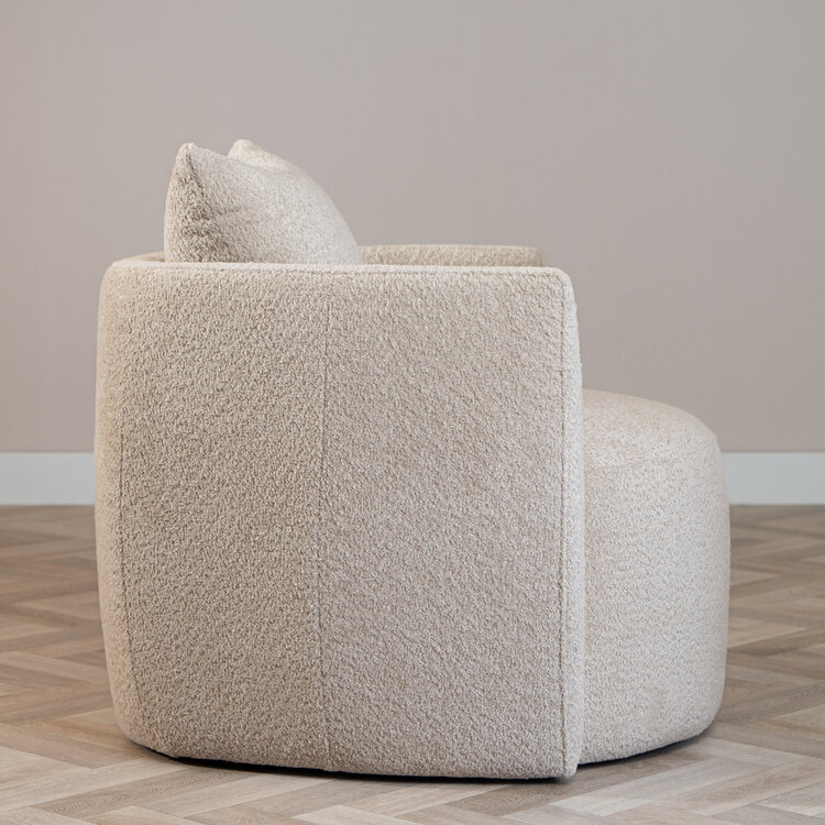 Teddy bouclé fauteuil Ruby beige