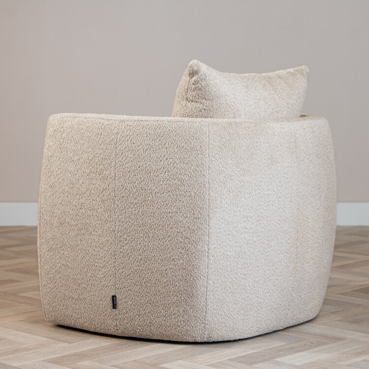 Teddy bouclé fauteuil Ruby beige