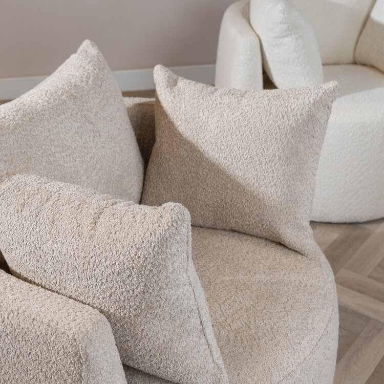 Teddy bouclé fauteuil Ruby beige