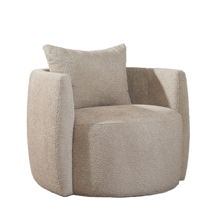 Teddy bouclé fauteuil Ruby beige