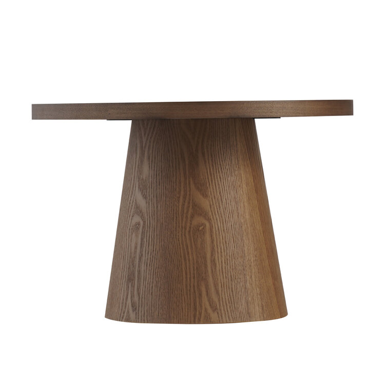 Salontafels Mae set van 2 Ø50 en Ø62 cm travertin/rustiek eiken