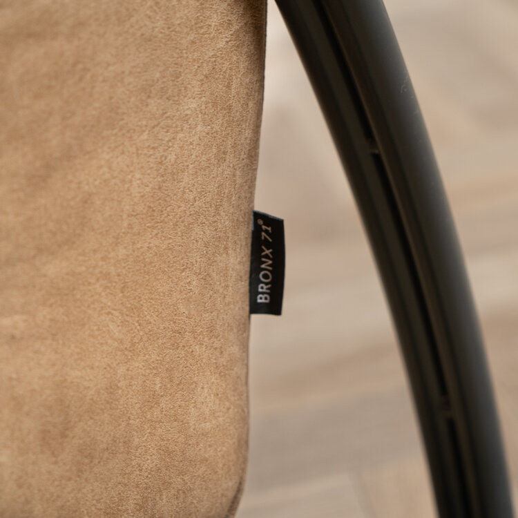 Industriële fauteuil Ivy eco-leer beige