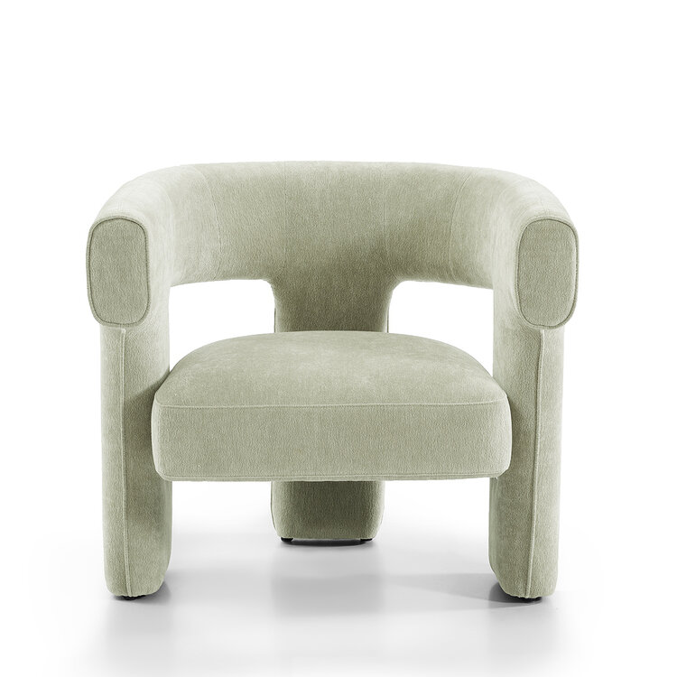 Scandinavische fauteuil Bibi chenille mintgroen