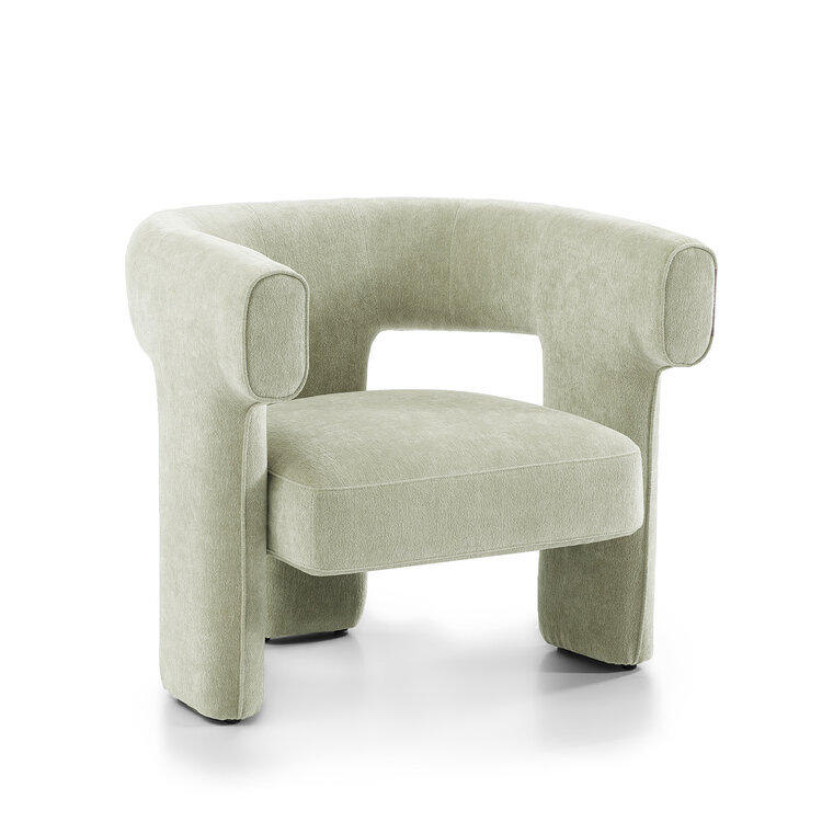 Scandinavische fauteuil Bibi chenille mintgroen