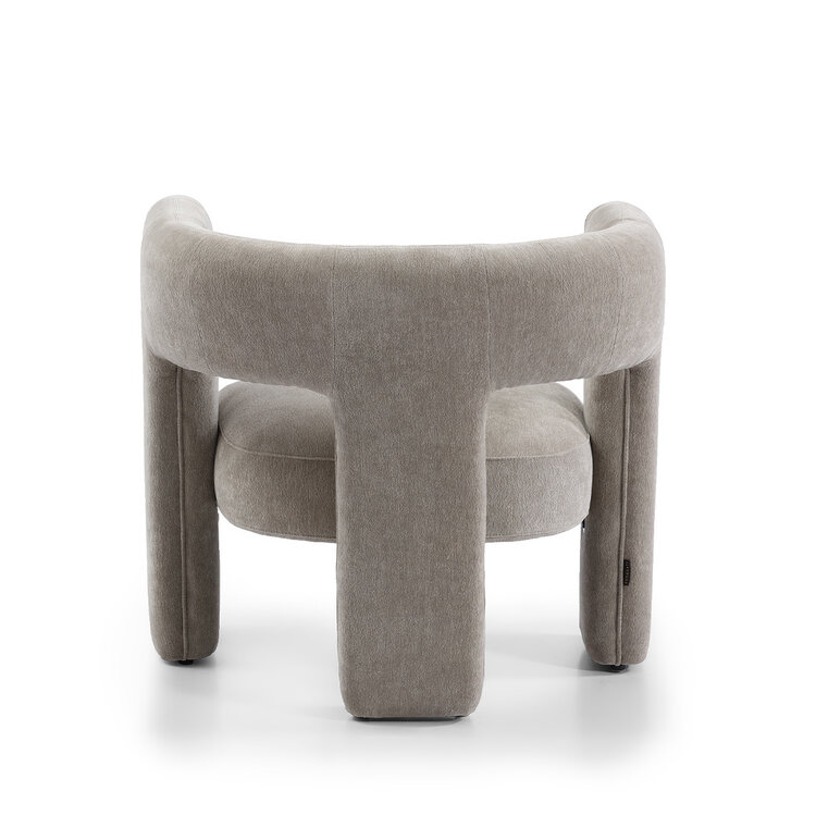 Scandinavische fauteuil Bibi chenille taupe