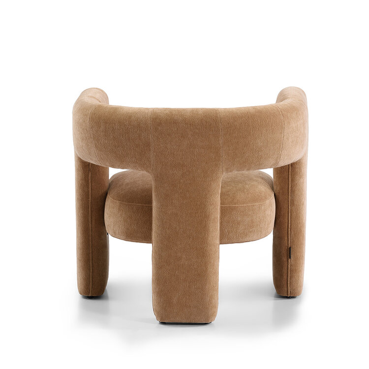 Scandinavische fauteuil Bibi chenille terracotta