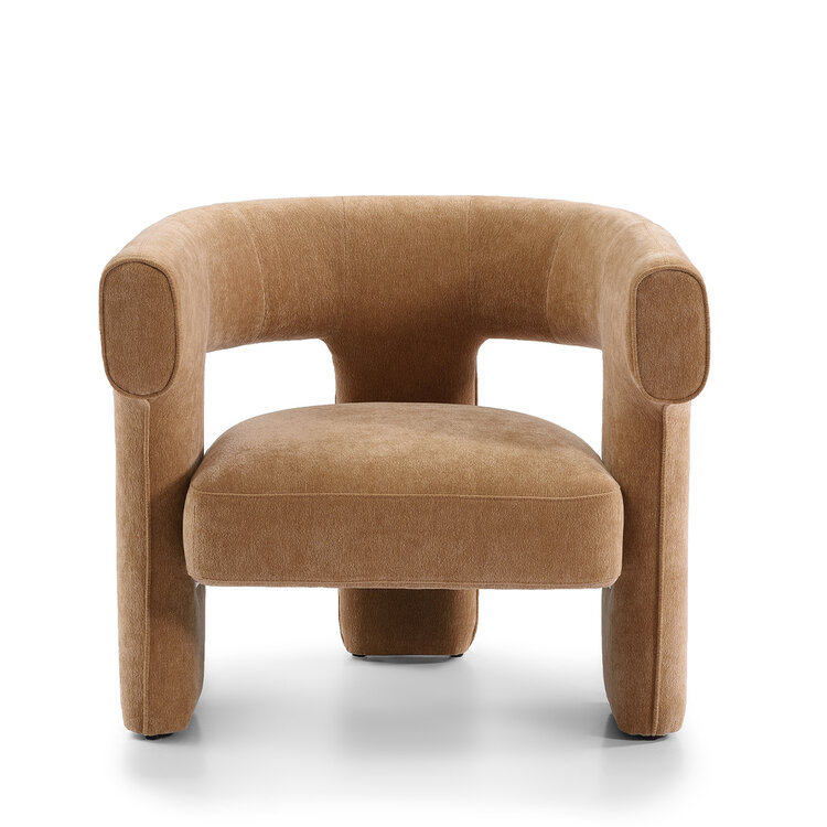 Scandinavische fauteuil Bibi chenille terracotta