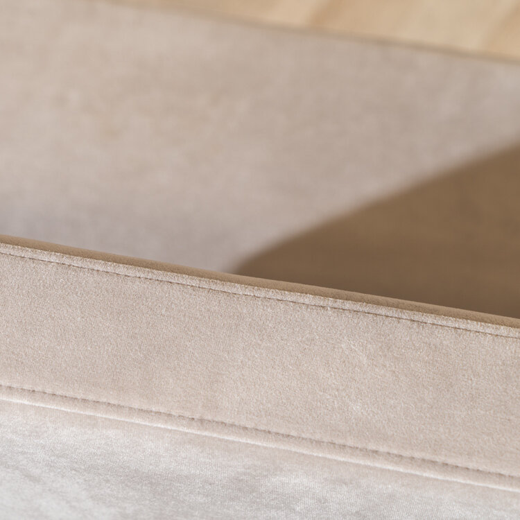 Velvet eetkamerbank Espen taupe 190 cm