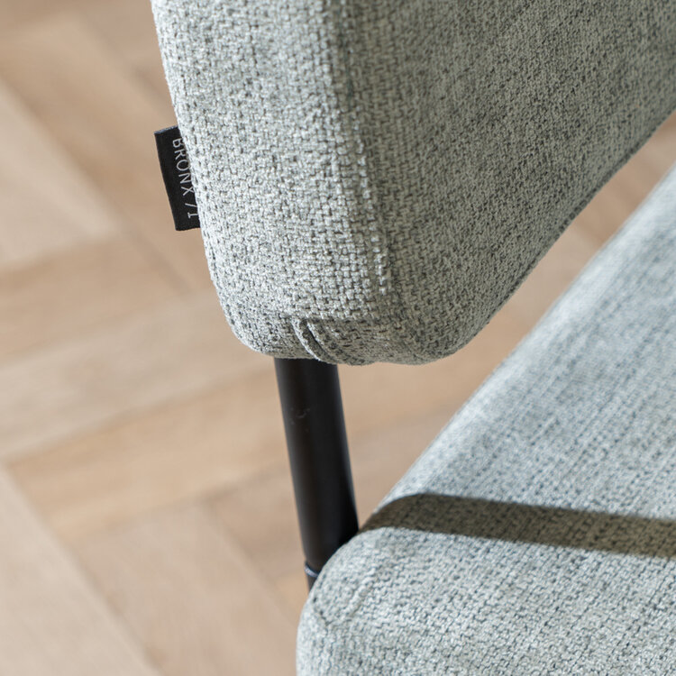 Scandinavische eetkamerbank Espen groen gerecyclede stof 190 cm