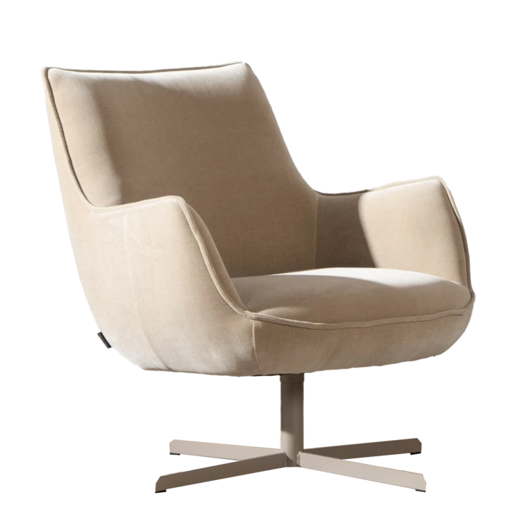 Fauteuil Stella draaibaar velvet taupe