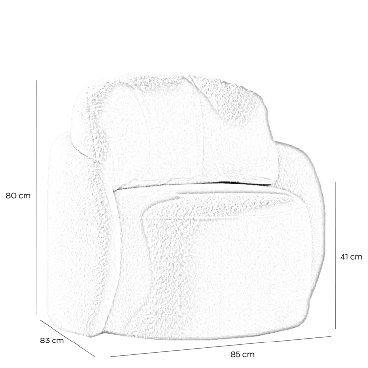 Scandinavische Fauteuil Nino off white