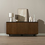 Dressoir Haley zwart/rustiek eiken 160 cm