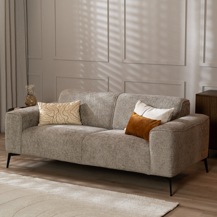 2,5-zits bank Vegas taupe stof chenille