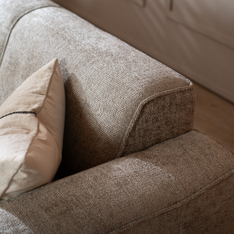 2,5-zits bank Vegas taupe stof chenille